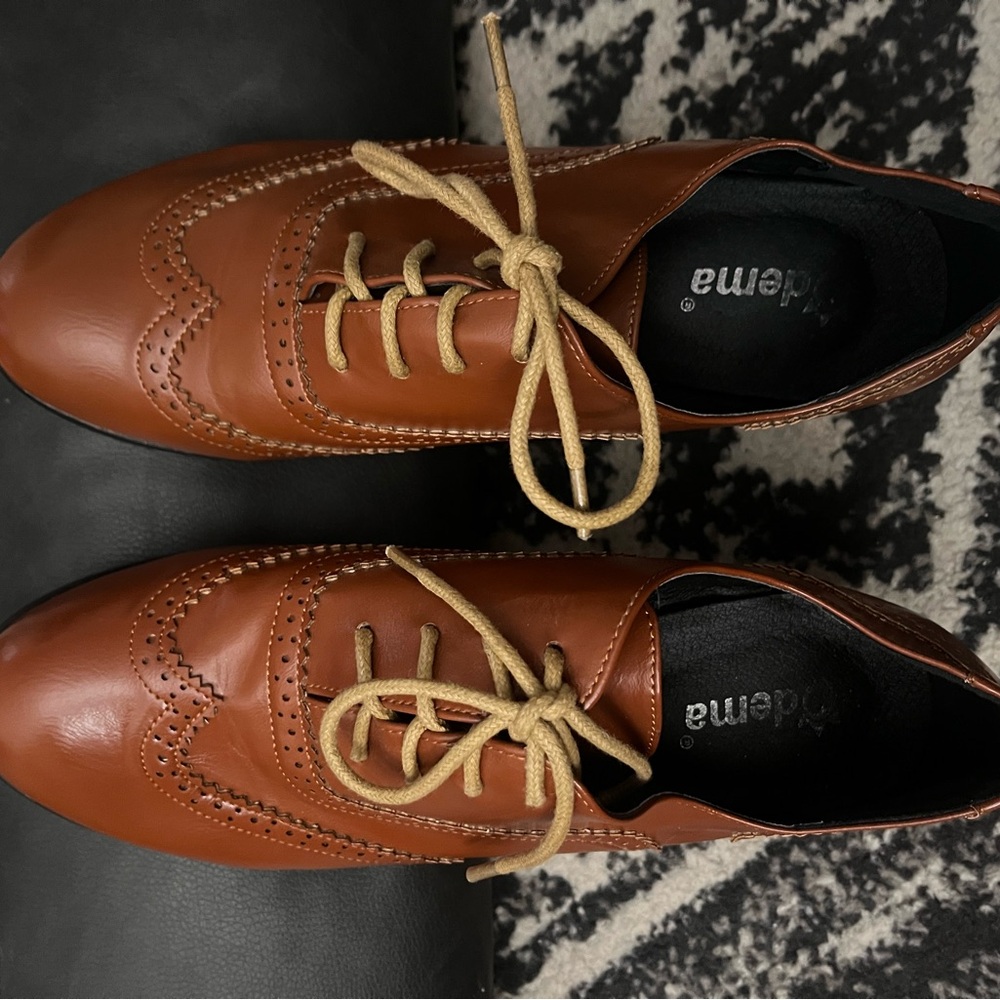 Odema Womens PU Leather Oxfords